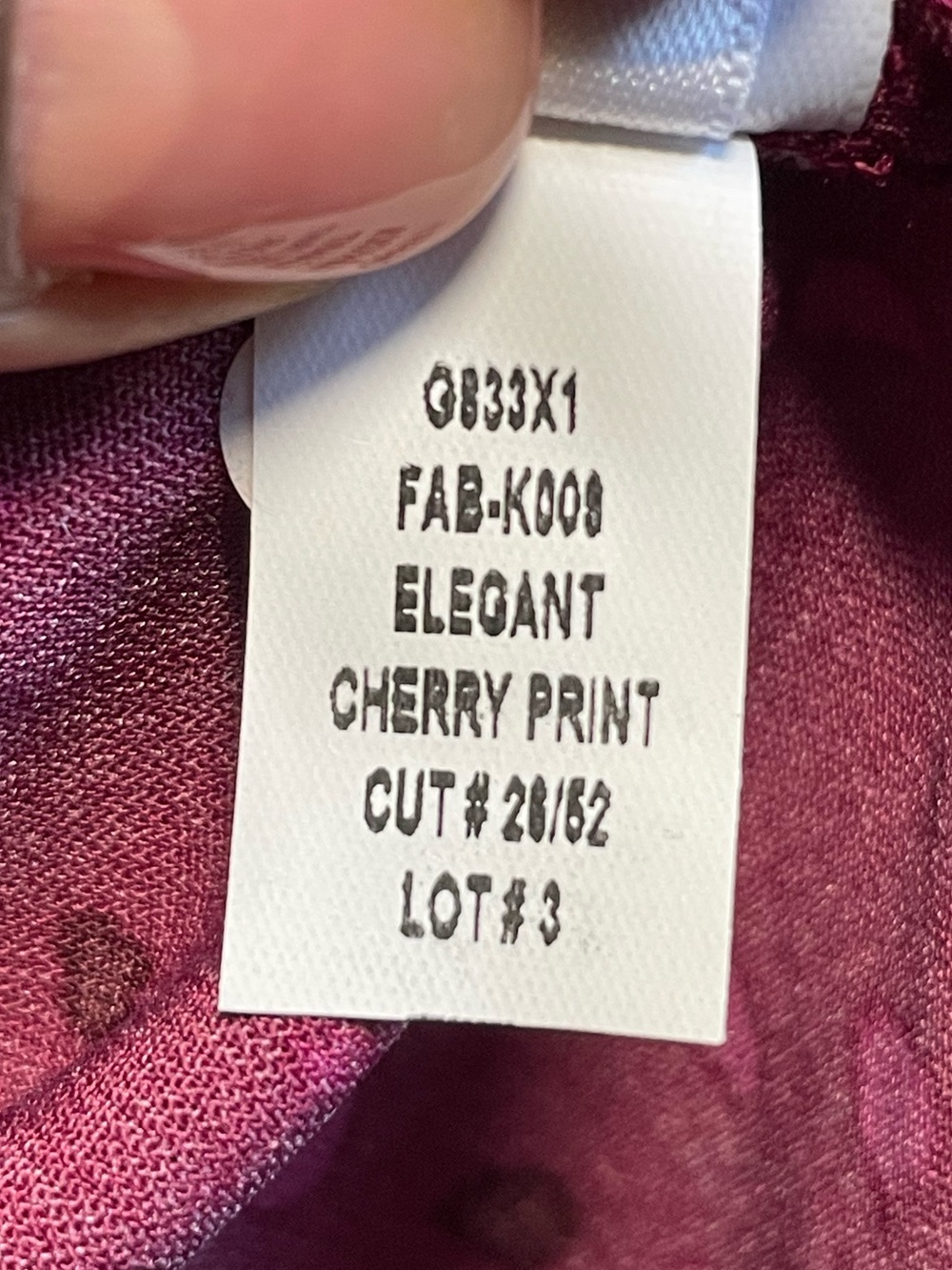 NWOT Isabel Ingrid + Isabela Cherry Print Ruffle Blouse L Magenta Pink Romantic - Picture 6 of 9